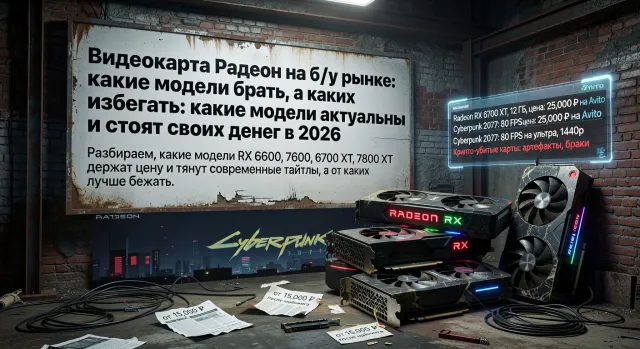 Видеокарта Радеон на б/у рынке: какие модели брать, а каких избегать: какие модели актуальны и стоят своих денег в 2026