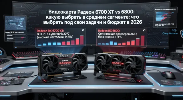 Видеокарта Радеон 6700 XT vs 6800: какую выбрать в среднем сегменте: что выбрать под свои задачи и бюджет в 2026